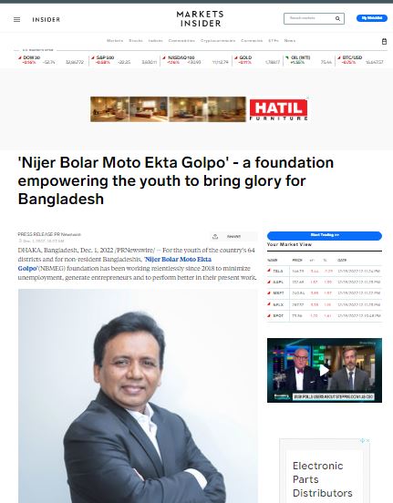 'Nijer Bolar Moto Ekta Golpo' - a foundation empowering the youth to bring glory for Bangladesh-  Business Insider